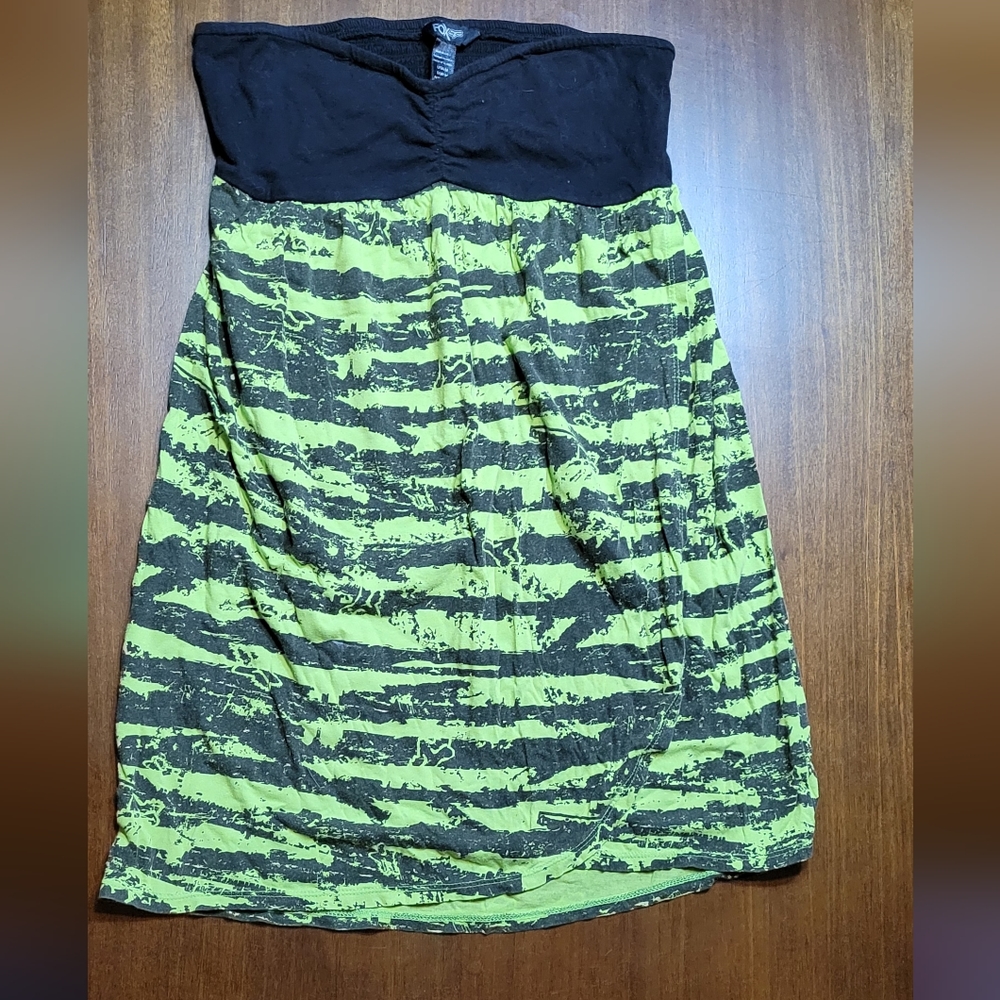 Fox Strapless Mini Dress/Beach Cover